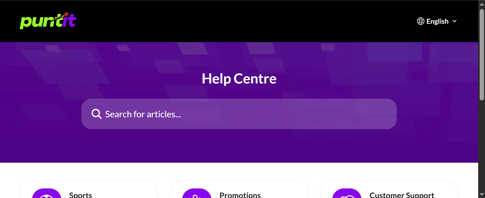 Puntit Casino mobile help centre and live chat support